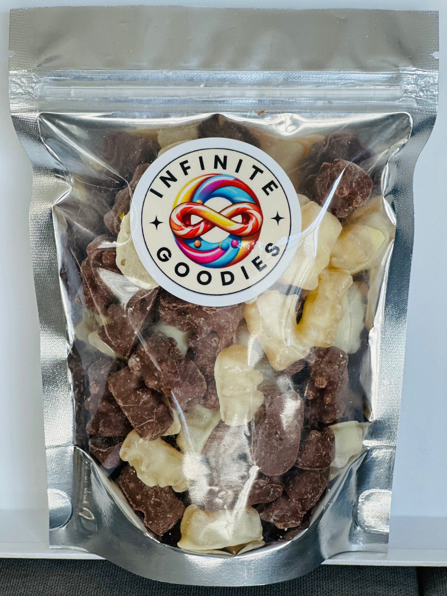 Mixed Milk & White Chocolate Covered Gummy Bears